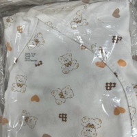 Набір 3в1: Льоля, повзунки та шапочка на зав’язках Ведмедики Сердечки (Футер - з начосом) 62 (1-3міс)