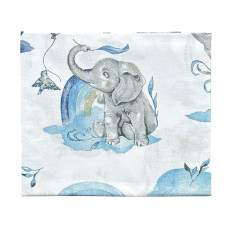 Бавовняна пелюшка Слоник Блакитний 90/80