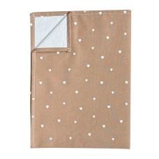 Непромокаюча пелюшка Сердечка дрібні на Коричневому 50/70