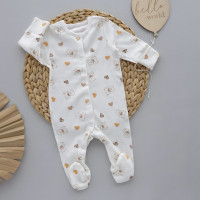 Чоловічок Ведмедик Сердечка (Інтерлок) 56 (0-3міс)