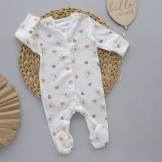 Чоловічок Ведмедик Сердечка (Інтерлок) 62 (3-6міс)