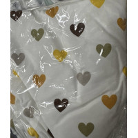 Непромокаюче простирадло на гумці в коляску Сердечка Помаранчевий 80/40