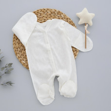 Чоловічок Сердечка Молочний (Трансфер) 56 (0-3міс)