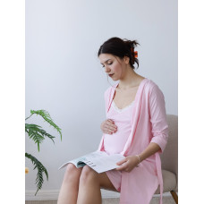 Халат та сорочка Рожевий 48-50 (ОГ 98-105, ОТ 104-111, ОС 104-111)