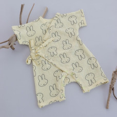 Мусліновий пісочник -кімоно Жовтий Зайчики 62 (3-6міс)