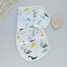 Коконпелюшка на липучці Діно Бірюзовий (Інтерлок) 56-62