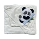 Дитячий рушник з кутиком махровий Панда Блакитний 90/85