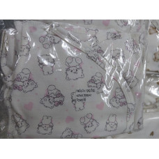 Набір 3в1: Боді, повзунки та шапочка на зав’язках Котики Рожевий (Футер - з начосом) 56 (0-1міс)