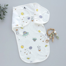 Коконпелюшка на липучці Молочний Фіолетовий (Інтерлок) 56-62