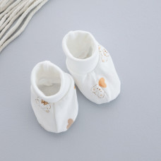 Пінетки Ведмедики Сердечка (Футер - з начосом) 56 (0-3міс)