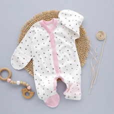 Чоловічок Сердечка дрібні Фіолетовий (Рубчик) 56 (0-3міс)