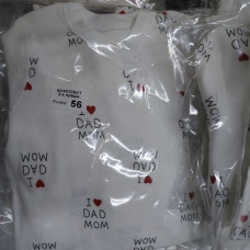 Набір 3в1: Боді, повзунки та шапочка вузлик Мама тато (Інтерлок) 62 (3-6міс)