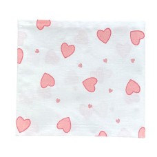 Бавовняна пелюшка Сердечка крупні Рожевий 90/80
