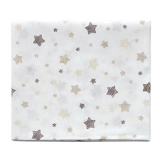 Ситцева пелюшка Зірки Бежевий-Сірий 95/100