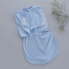 Коконпелюшка на змійці та липучці Блакитний (Рубчик) 56-62