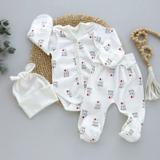 Набір 3в1: Боді, повзунки та шапочка Кохаю (Інтерлок) 56 (0-3міс)