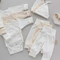 Набір 3в1 зростаючий: Боді, штанці та шапочка Рисочка на молочному (Рубчик) 62-68