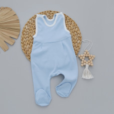 Повзунки на кнопках Блакитний (Інтерлок) 56 (0-3міс)