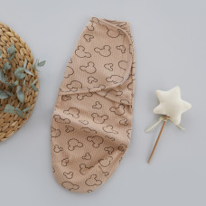 Коконпелюшка на липучці Міккі Бежевий (Рубчик) 56 (0-1міс)