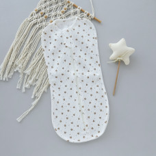 Коконпелюшка на змійці Сердечка коричневий (Стрейч кулір) 56 (0-1міс)