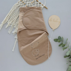 Коконпелюшка на липучці Барашка Кавовий (Футер - з начосом) 56-62