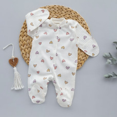 Чоловічок Сердечка Фіолетовий (Рубчик) 56 (0-1міс)