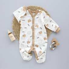 Чоловічок Ведмедик Мордочки Бежевий (Рубчик) 62 (3-6міс)