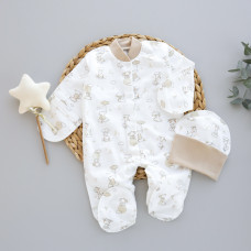 Чоловічок та шапочка Жирафіки (Футер - з начосом) 56 (0-3міс)