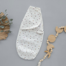 Коконпелюшка на липучці Сердечка дрібні Фіолетовий (Рубчик) 56 (0-1міс)