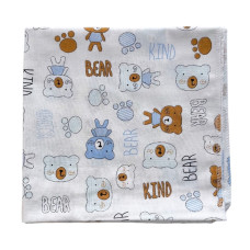 Ситцева пелюшка Ведмедики Блакитний 95/80