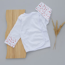 Льоля Сердечка червоні на Молочному (Інтерлок) 56 (0-3міс)