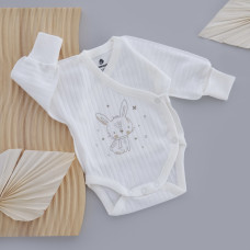 Боді довгий рукав Зайка Молочний (Рубчик) 50 (newborn)