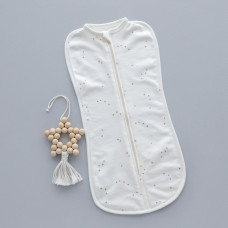 Коконпелюшка на змійці Зірки Молочний (Футер - з начосом) 56 (0-1міс)