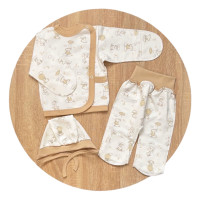 Набір 3в1: Льоля, повзунки та шапочка Жирафіки (Футер - з начосом) 56 (0-3міс)