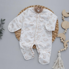 Чоловічок Діно Бежевий (Футер - з начосом) 56 (0-3міс)