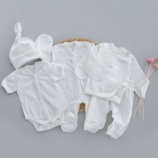 Набір 5в1 Білий Хвилька (Трансфер) 56 (0-3міс)