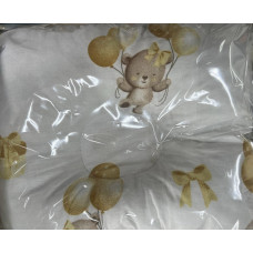 Ортопедична подушка Ведмедик з кульками Жовтий