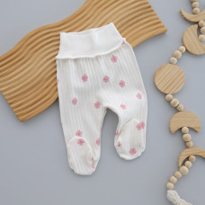 Повзунки Квіти Рожевий (Рубчик) 56 (0-3міс)