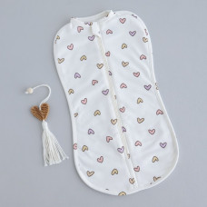 Коконпелюшка на змійці Сердечка Фіолетовий (Футер - з начосом) 56 (0-1міс)