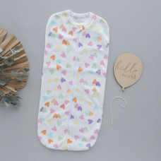 Коконпелюшка на змійці Сердечка Різнокольорові (Інтерлок) 56 (0-3міс)