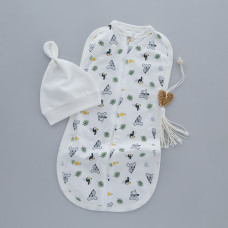 Коконпелюшка на змійці з шапочкою Коала Молочний (Футер - з начосом) 62 (0-3міс)