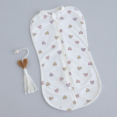 Коконпелюшка на змійці Сердечка Фіолетовий (Футер - з начосом) 56 (0-1міс)