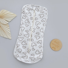 Коконпелюшка на змійці Міккі Молочний (Рубчик) 56 (0-1міс)