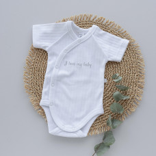 Боді з коротким рукавом I love my baby Білий (Рубчик) 62 (3-6міс)