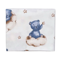 Пелюшка фланелева/ байкова (Туреччина) Ведмедик Блакитний на хмаринці 90/80