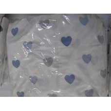 Простинка на гумці в ліжко Сердечка Блакитний 120/60
