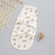 Коконпелюшка на липучці Ведмедик на хмаринці (Рубчик) 56-62 (0-3міс)