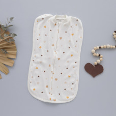 Коконпелюшка на змійці Сердечки Помаранчевий (Рубчик) 56 (0-3міс)