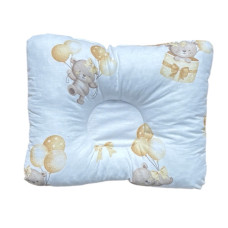 Ортопедична подушка Ведмедик з кульками Жовтий