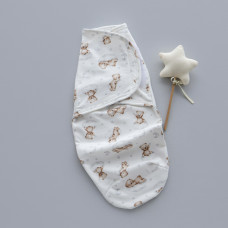 Коконпелюшка на липучці Ведмедик на хмаринці (Футер - з начосом) 56 (0-1міс)